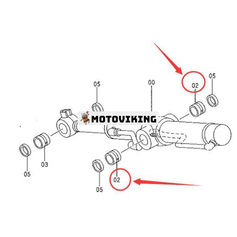 Armbussning 4430457 för Hitachi grävmaskin EX40UR-3 ZX30UR ZX40U ZX40U-3 ZX48U-3 ZX50U