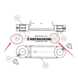 Skoplänkbussning 4444914 för Hitachi EX100-5 EX120-5 EX60-5 ZX110 ZX110-3 ZX120 ZX120-3 ZX75UR ZX75US grävmaskin