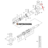 Armbussning 4445477 för John Deere 75G 35D 85G 60D 75C 80C 35G 75D 85D 60G 80 Grävmaskin