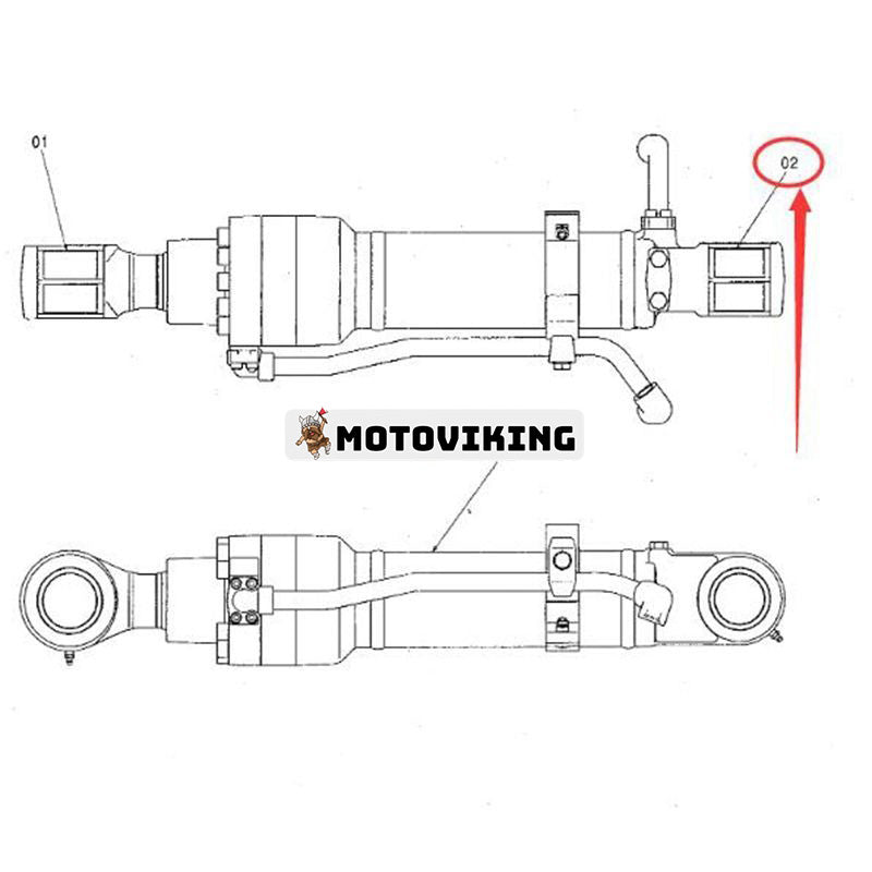 Dumpcylinderbussning 4365897 för Hitachi EX100-5 EX120-5 EX130H-5 EX200-5 EX270-5