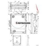 Oljekylare LN00068 för CASE CX210 CX210LR bandgrävare