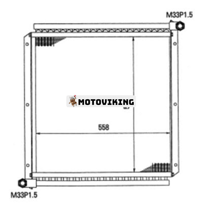 Oljekylare 21K-03-21120 för Komatsu PC150-3 PC150LC-3 grävmaskin