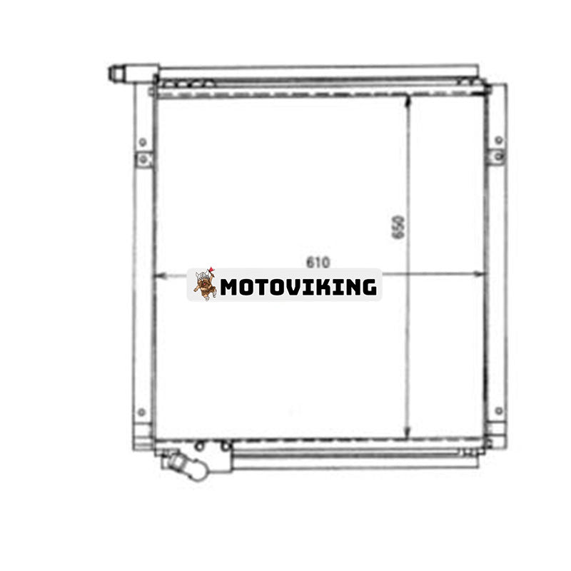 Oljekylare 21K-03-33121 21K-03-33120 för Komatsu PC150-5 grävmaskin