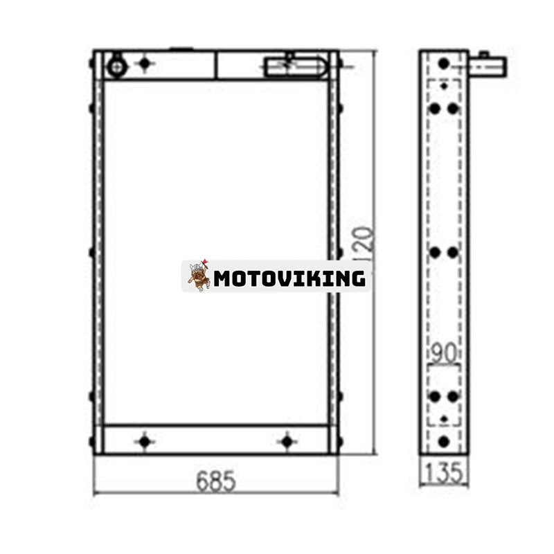 Hydraulisk oljekylare 11N6-43300 11N6-44030 för Hyundai grävmaskin R200W-7 R210LC-7 R210NLC-7 R210LC-7A