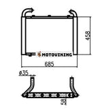 Hydraulisk oljekylare 11M9-44020 11M9-44340 för Hyundai Grävmaskin R60-9 R55-9 R55W-9