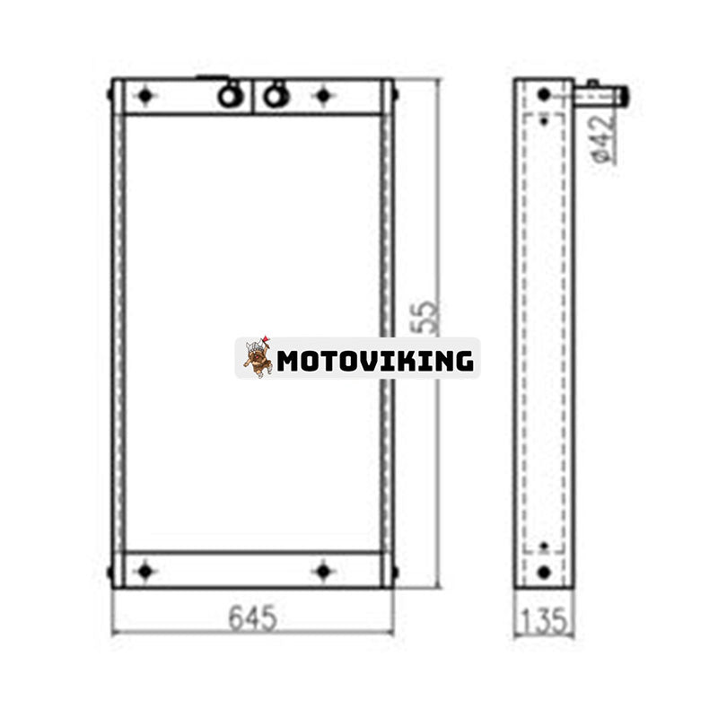 Oljekylare 11N7-40031 för Hyundai Grävmaskin R250LC-7