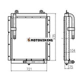 Oljekylare 13B82000 för Doosan grävmaskin S210W-V S170W-V S180W-V S225NLC-V