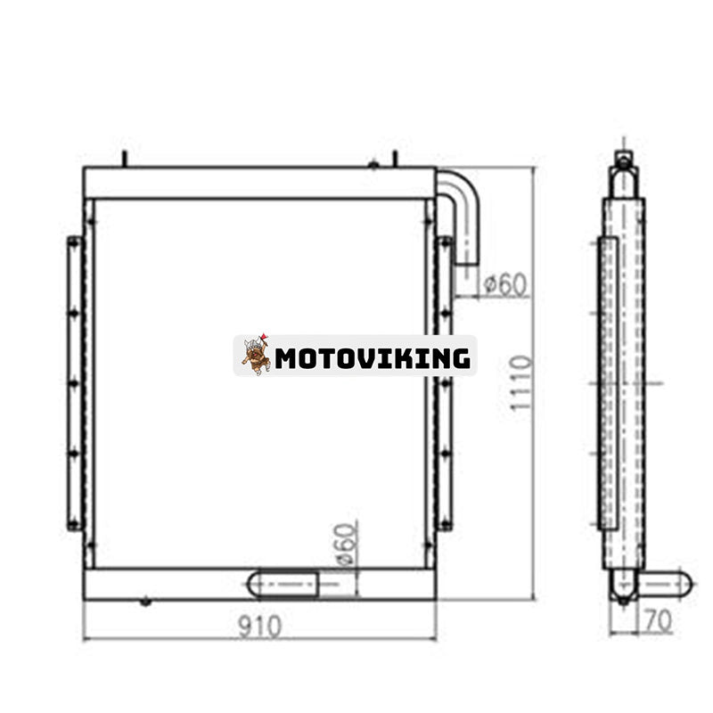 Oljekylare för Kato Grävmaskin HD1430-1