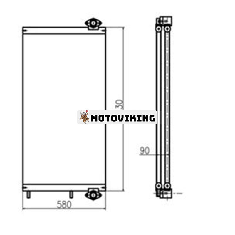 Oljekylare 208-03-71131 för Komatsu PC450-7 PC400-7 PC350-8 PC300-8 grävmaskin