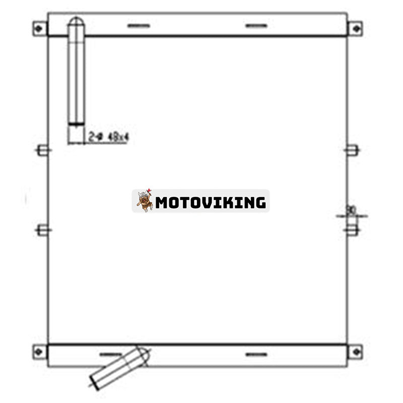 Oljekylare 4403414 för Hitachi EX330-5 EX350H-5 EX300-5 EX370-5 grävmaskin