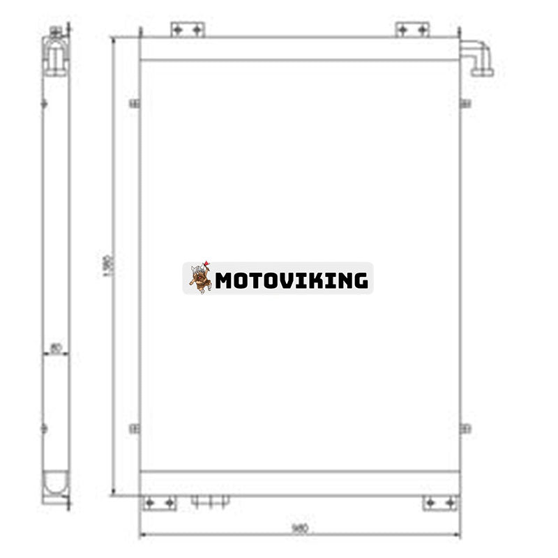 Oljekylare 21M-03-21131 för Komatsu PC600LC-8E0 PC700LC-8E0 PC600-8R PC600-8 PC650LOC-8E0