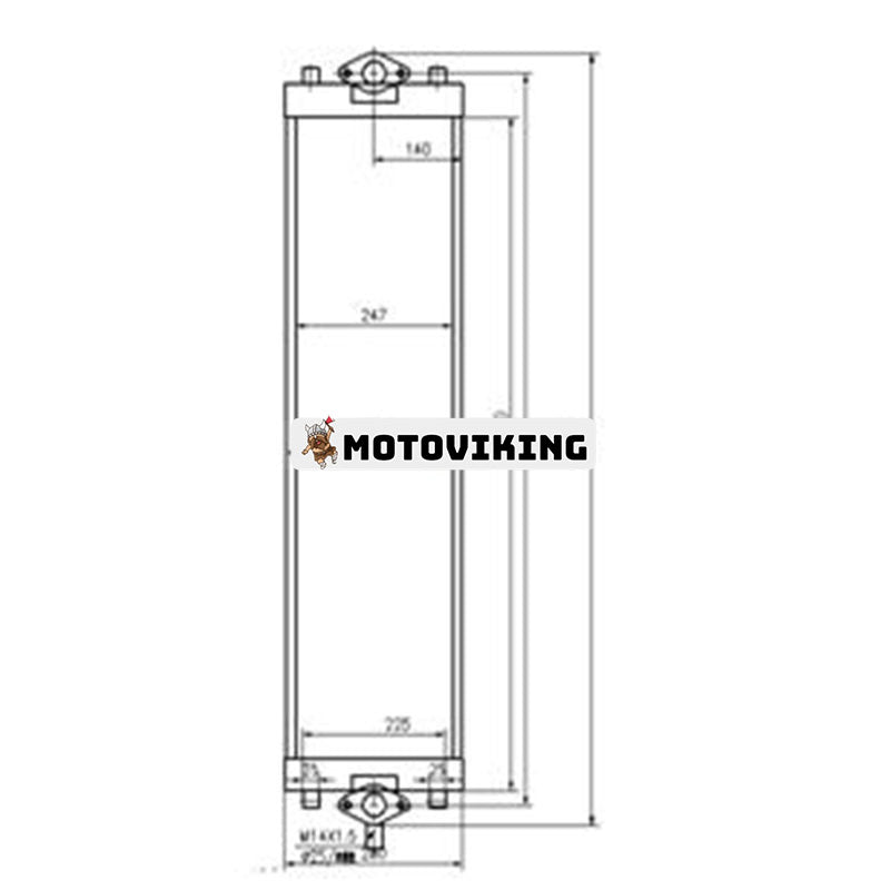 Oljekylare 206-03-22421 för Komatsu PC290-8K PC270-8 grävmaskin