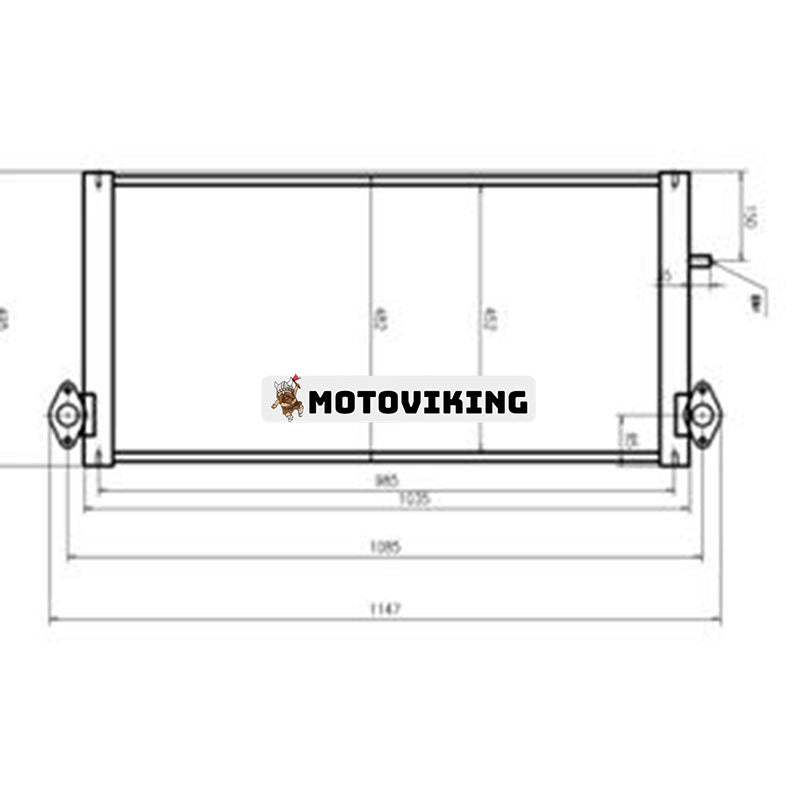 Oljekylare K1008128 för Doosan grävmaskin DX225LC DX225NLC DX190W DX210W