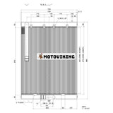 Oljekylare 2202-9061A-02 för Doosan grävmaskin S220LC-V S225LL S220LC-6