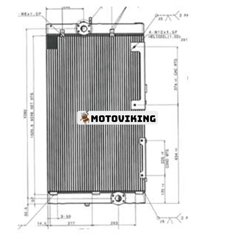 Oljekylare 11Q9-40532 för Hyundai grävmaskin R320LC-9 R360LC-9 R380LC-9