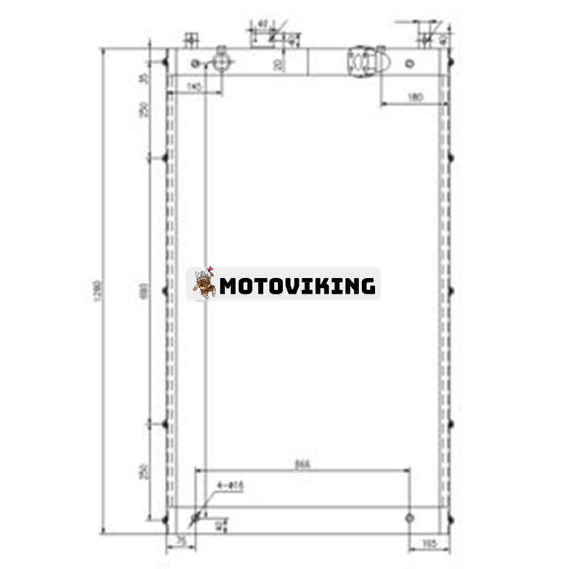 Oljekylare 11NA-43060 för Hyundai Grävmaskin R370-7A R360LC-7 R360LC-7A