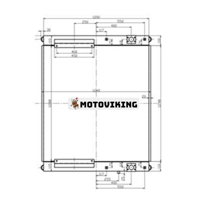 Oljekylare 209-03-77610 för Komatsu PC750-7 PC750-6 PC800-7 PC800-6 grävmaskin