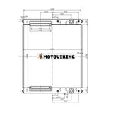 Oljekylare 209-03-77610 för Komatsu PC750-7 PC750-6 PC800-7 PC800-6 grävmaskin