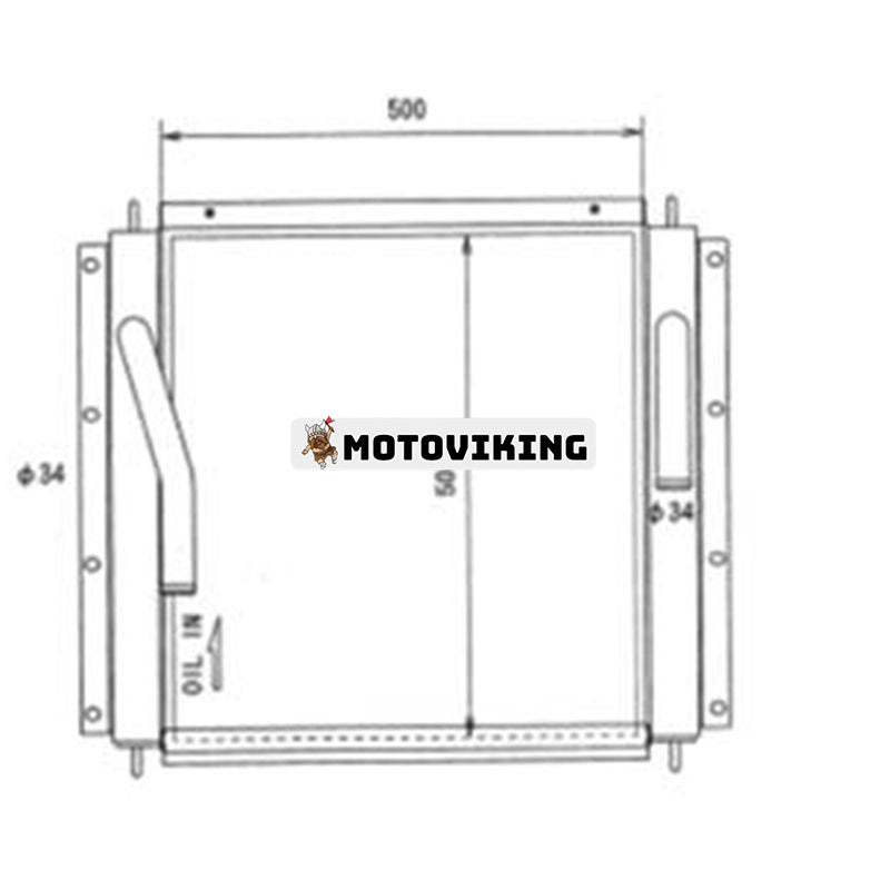 Hydraulisk oljekylare 085-4974 för Caterpillar CAT E70B E307 grävmaskin