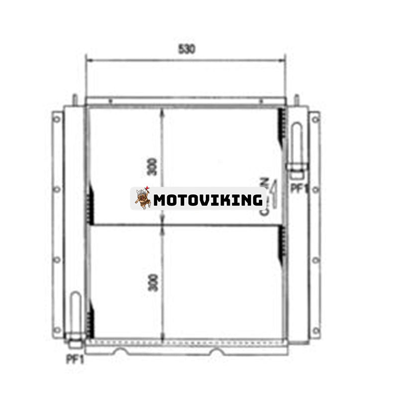 Hydraulisk oljekylare 0995647 för Caterpillar CAT grävmaskin E300B