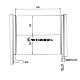 Oljekylare 203-03-31110 för Komatsu Grävmaskin PC100-1 PC100-2 PC100L-1 PC100L-2 PC100U-2 PC120-1 PC120-2