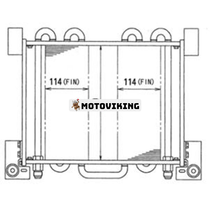 Oljekylare 104-Y16-3271 104-Y16-3272 för Komatsu Bulldozer D21A-7 D21A-7T D20PL-7 D21P-7T D21PL-7 DDM020-5K-AT DDM020-5L DDM020-5K-AC