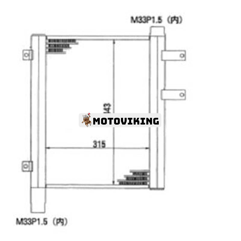 Oljekylare 22M-03-11212 22M-03-11211 för Komatsu grävmaskin PC45MRX-1 PC45MR-1 PC40MRX-1 PC40MR-1