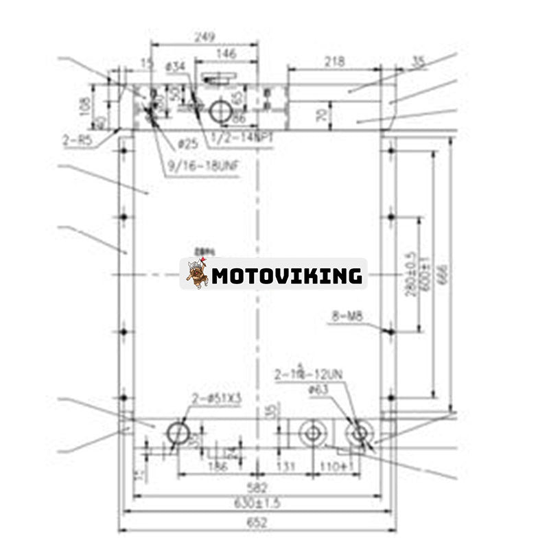 Oljekylare 3174354 för Caterpillar CAT D3G D4G D5G traktor