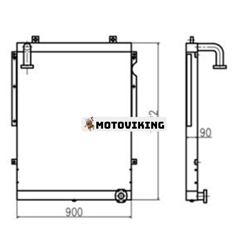 Oljekylare 13F12000A för Doosan Grävmaskin S300LL S300LC-V