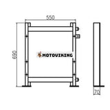 Hydraulisk oljekylare 201-0372300 201-0372122 för Komatsu PC60-7 PC70-7 BR100JG-2 BA100-1