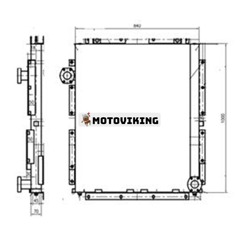 Oljekylare 13G22000 för Doosan Grävmaskin S225LC-V S230LC-V