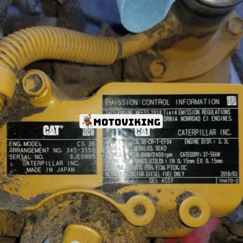 1 set med översynspackningssats för Caterpillar CAT-motor C3.3 C3.3B