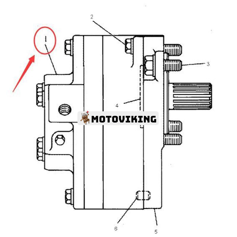 Hydraulisk växelpump 6P7358 för Caterpillar CAT R1700G 980C 980F Motor C11 3406