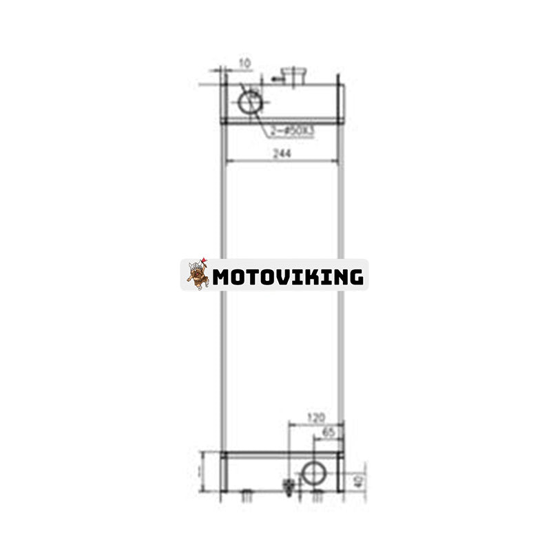 Vattentankkylare K1009271B för Doosan Grävmaskin DX140W DX180LC