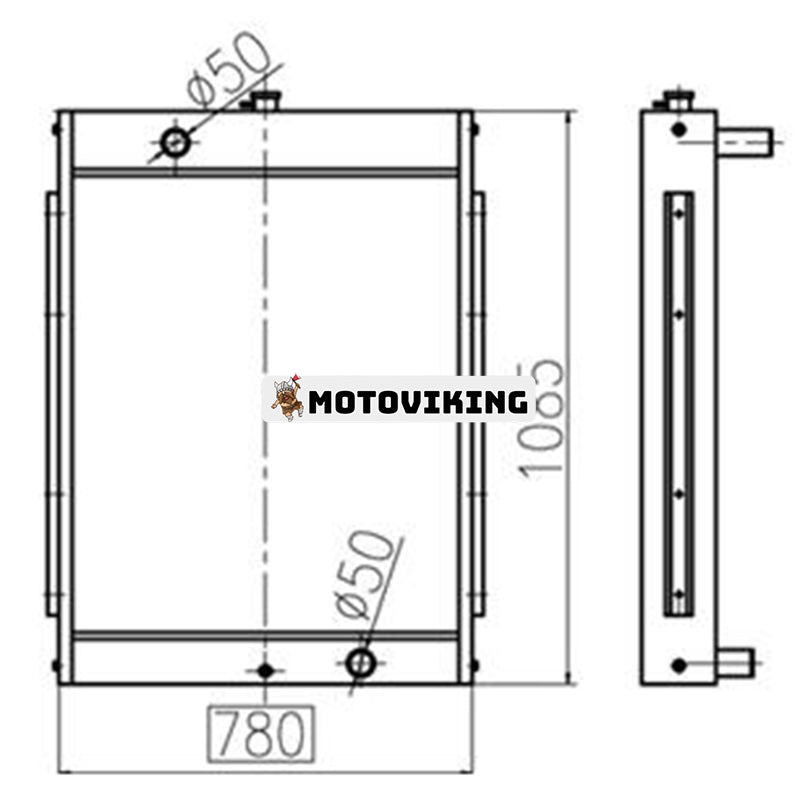 Vattentankkylare 2202-9061A-01 för Doosan grävmaskin SOLAR 220LC-V 220LL