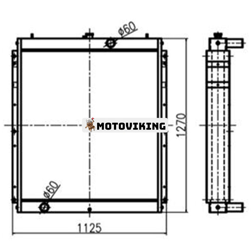 Vattentankkylare 202-00075E 202-00075B 202-00075C för Doosan grävmaskin S500LC-V S470LC-V S420LC-V