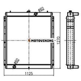 Vattentankkylare 202-00075E 202-00075B 202-00075C för Doosan grävmaskin S500LC-V S470LC-V S420LC-V