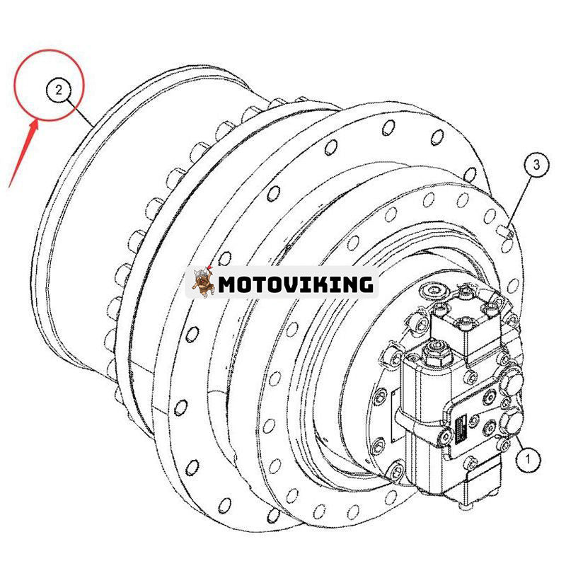 Resemotorväxellåda 5017238 för Caterpillar 340F 336D 336E 336F 336D2 Grävmaskin C9.3 C9 C7.1 Motor
