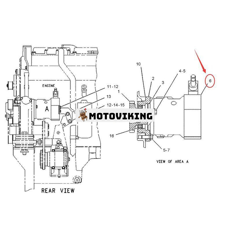 Hydraulpump 150-5883 för Caterpillar CAT 345B grävmaskin 3176C motor