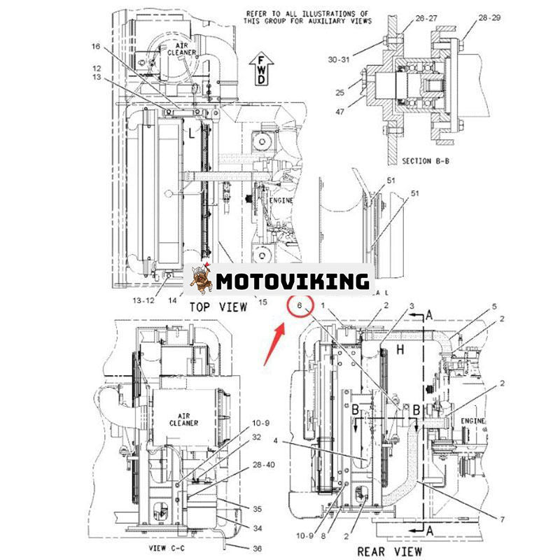 Fläktdrivning Hydraulmotor 143-8080 för Caterpillar CAT Grävmaskin 345B Motor 3176C