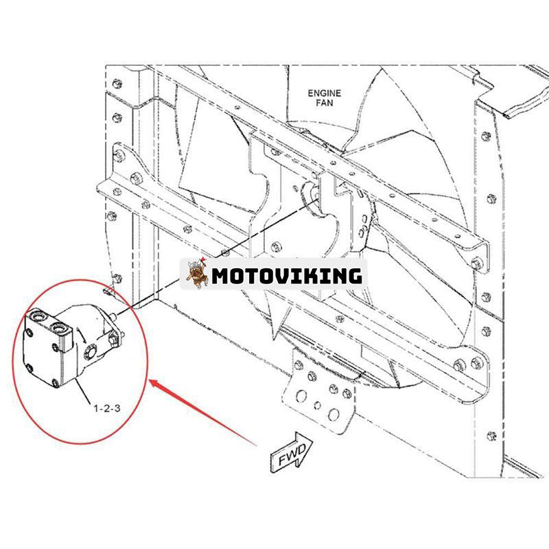 Fläktmotor 370-7601 för Caterpillar CAT 986 986K 986H hjullastare C15 motor