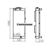 Vattentankkylare 11Q6-40630 11Q6-40631 för Hyundai Grävmaskin R210LC-9 R250LC-9