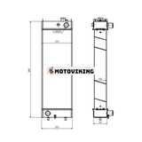 Vattentankkylare YN05P000585001 för Kobelco grävmaskin SK200-8