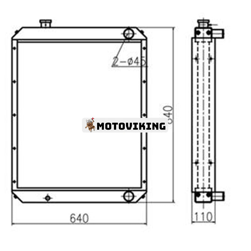 Vattentank Kylarkärna ASSY 203-03-65610 för Komatsu Grävmaskin PC100-6 PC120-6Z PC130-6