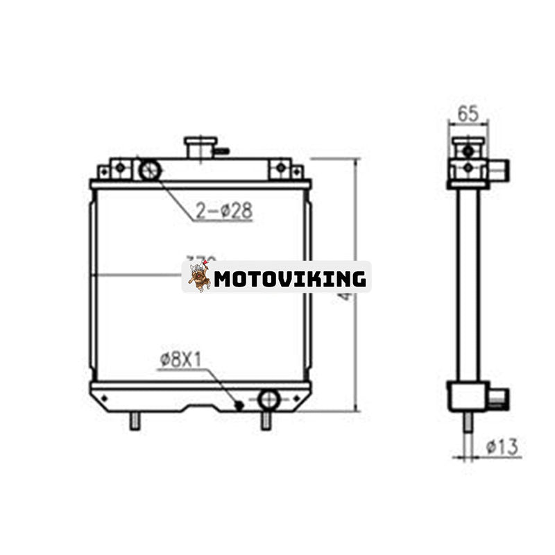 Vattentankkylare 4428333 för Hitachi EX30UR grävmaskin