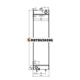 Vattentankkylare 206-03-22412 för Komatsu grävmaskin PC270-8 PC290-8