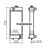 Vattentank Kylare för Caterpillar CAT Grävmaskin E307E E308E