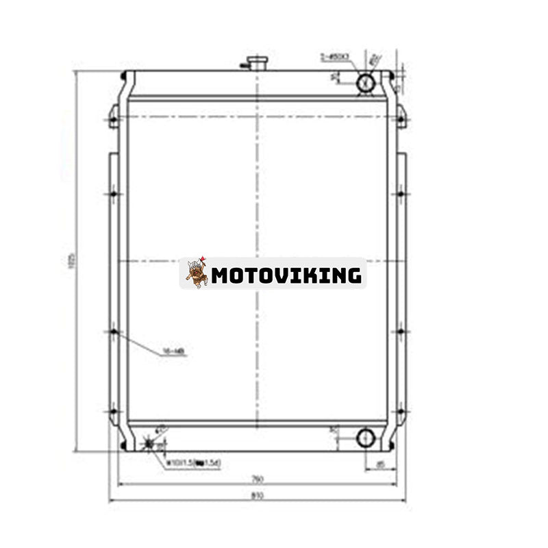 Vattentankkylare 1415722 för Caterpillar CAT Grävmaskin 320B 320B L 320B LN 320B N 320B S