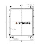 Vattentankkylare 1415722 för Caterpillar CAT Grävmaskin 320B 320B L 320B LN 320B N 320B S