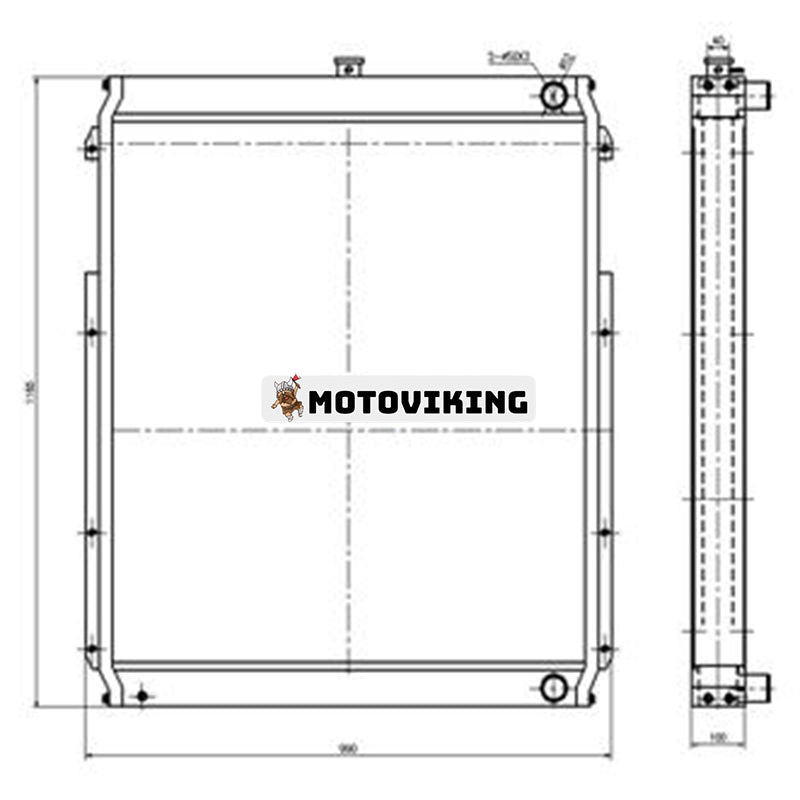 Vattentankkylare 1470448 för Caterpillar CAT grävmaskin E330B